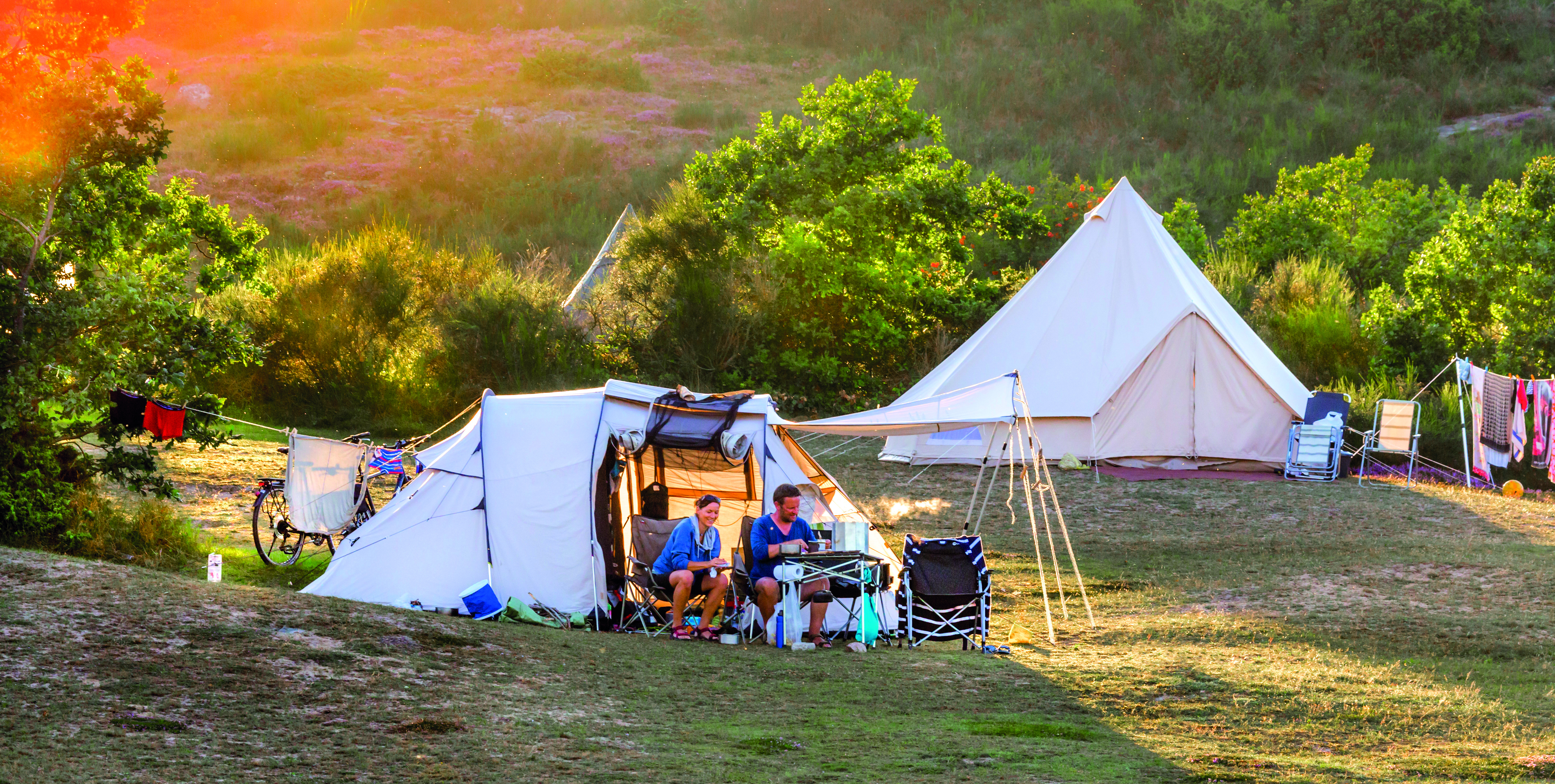 Campingliv i telt på Bornholm