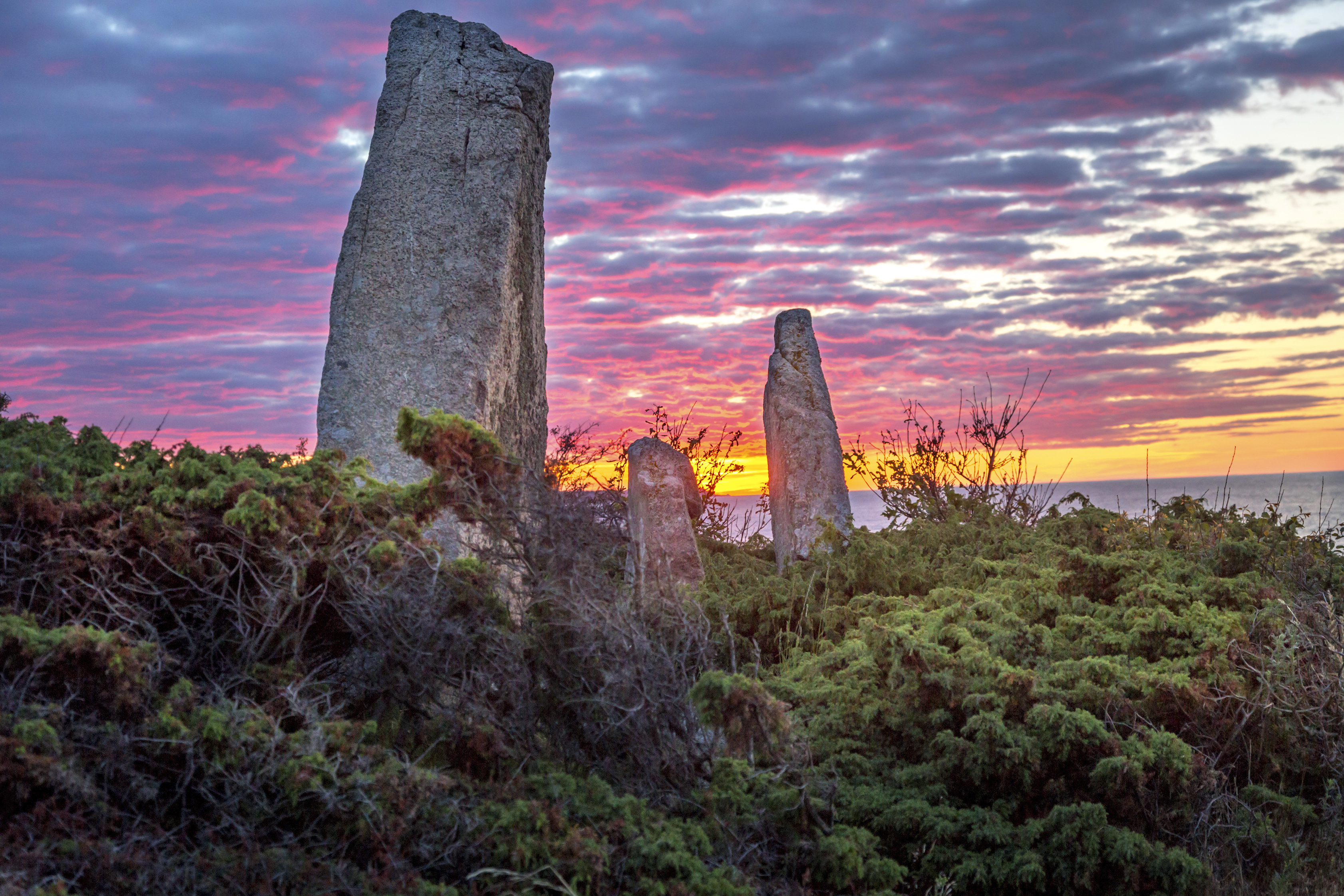 Smukke bautasten med magisk himmel
