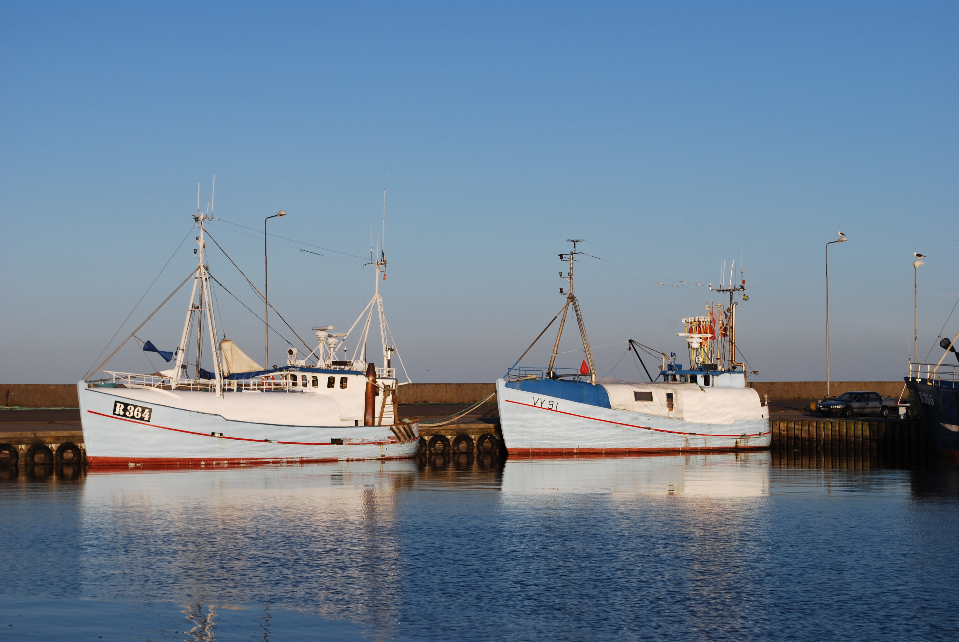 Fiskekuttere i havnen i Nexø