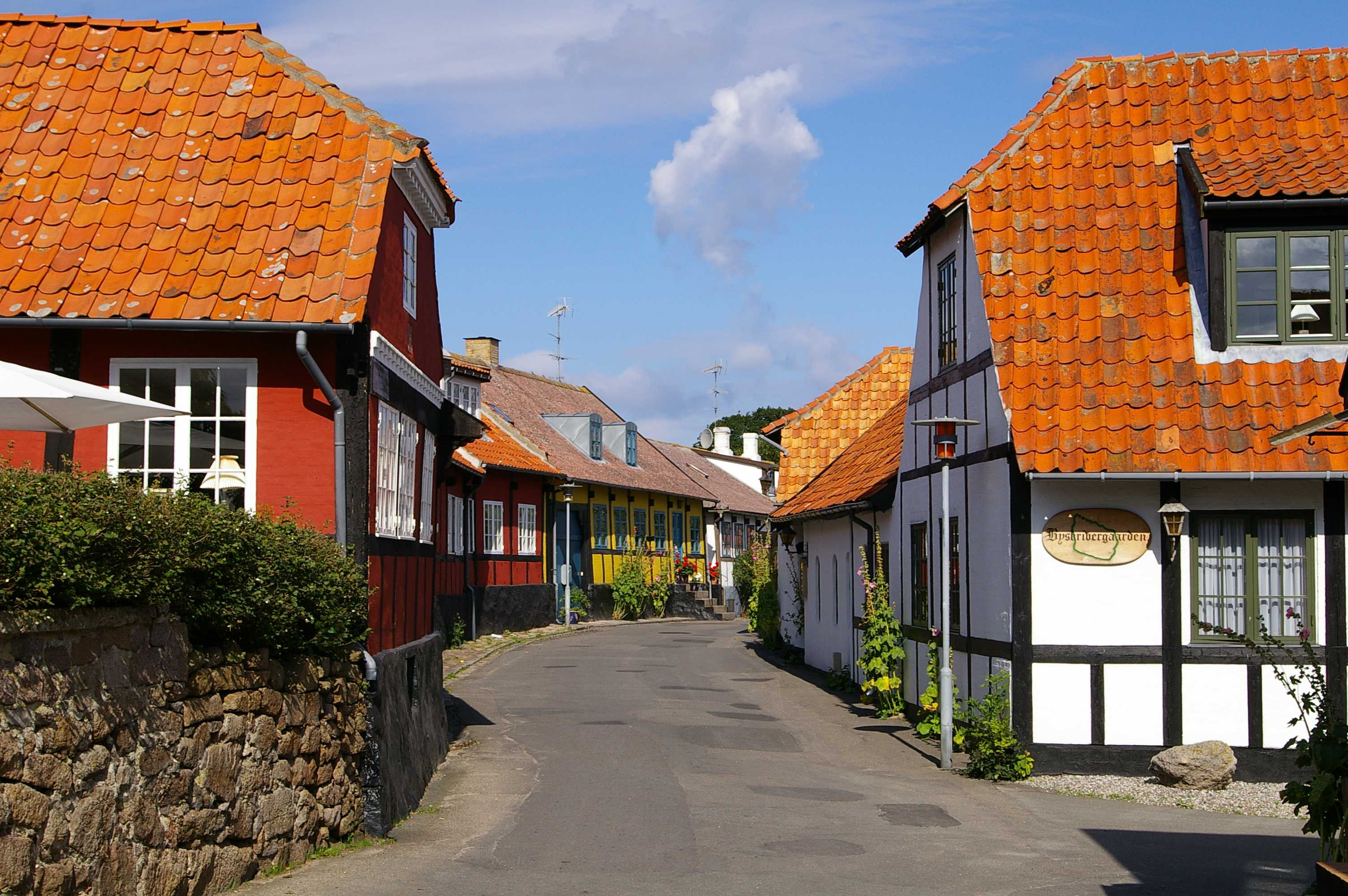 Gamle huse i Sandvig