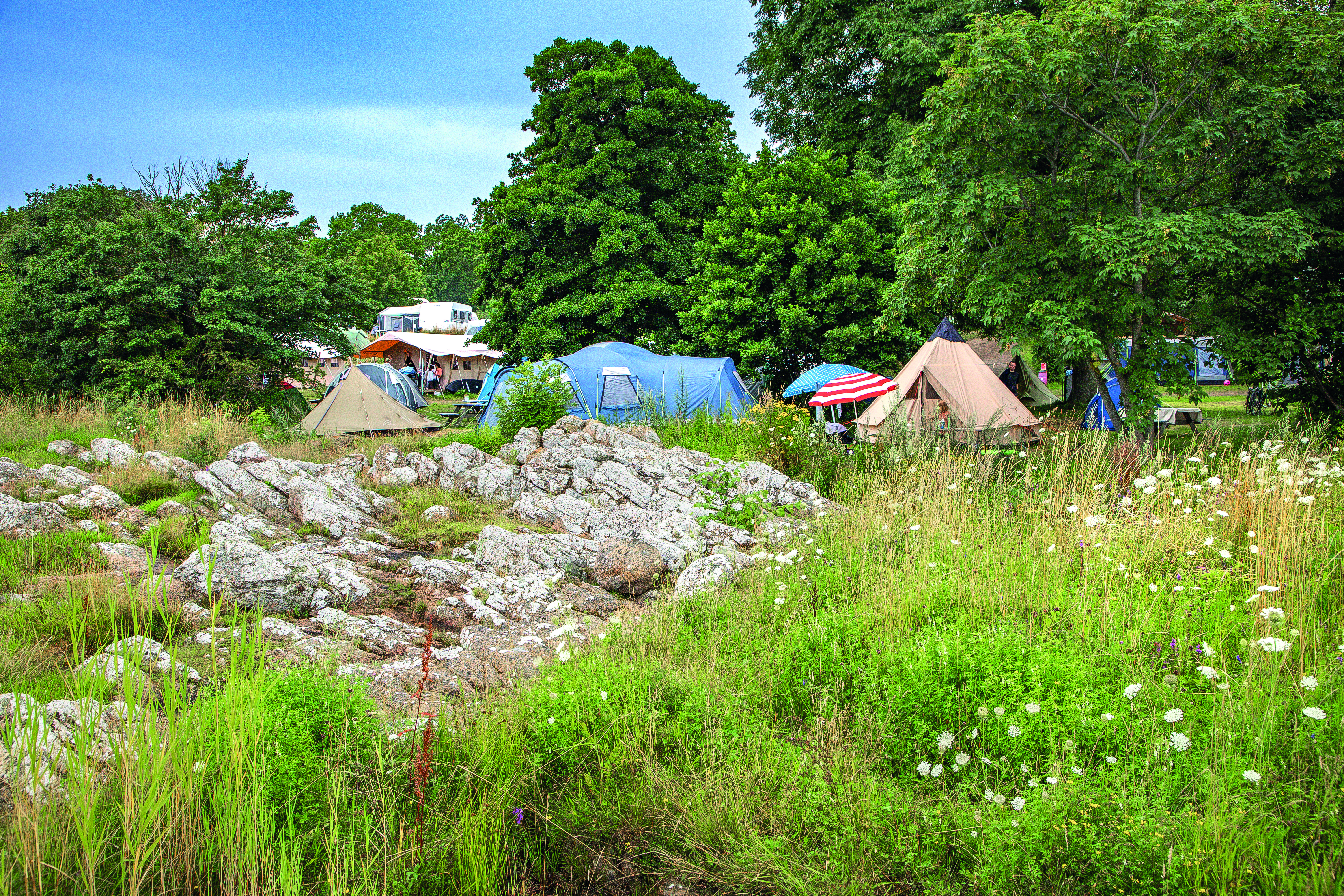 Campingplads med klipper