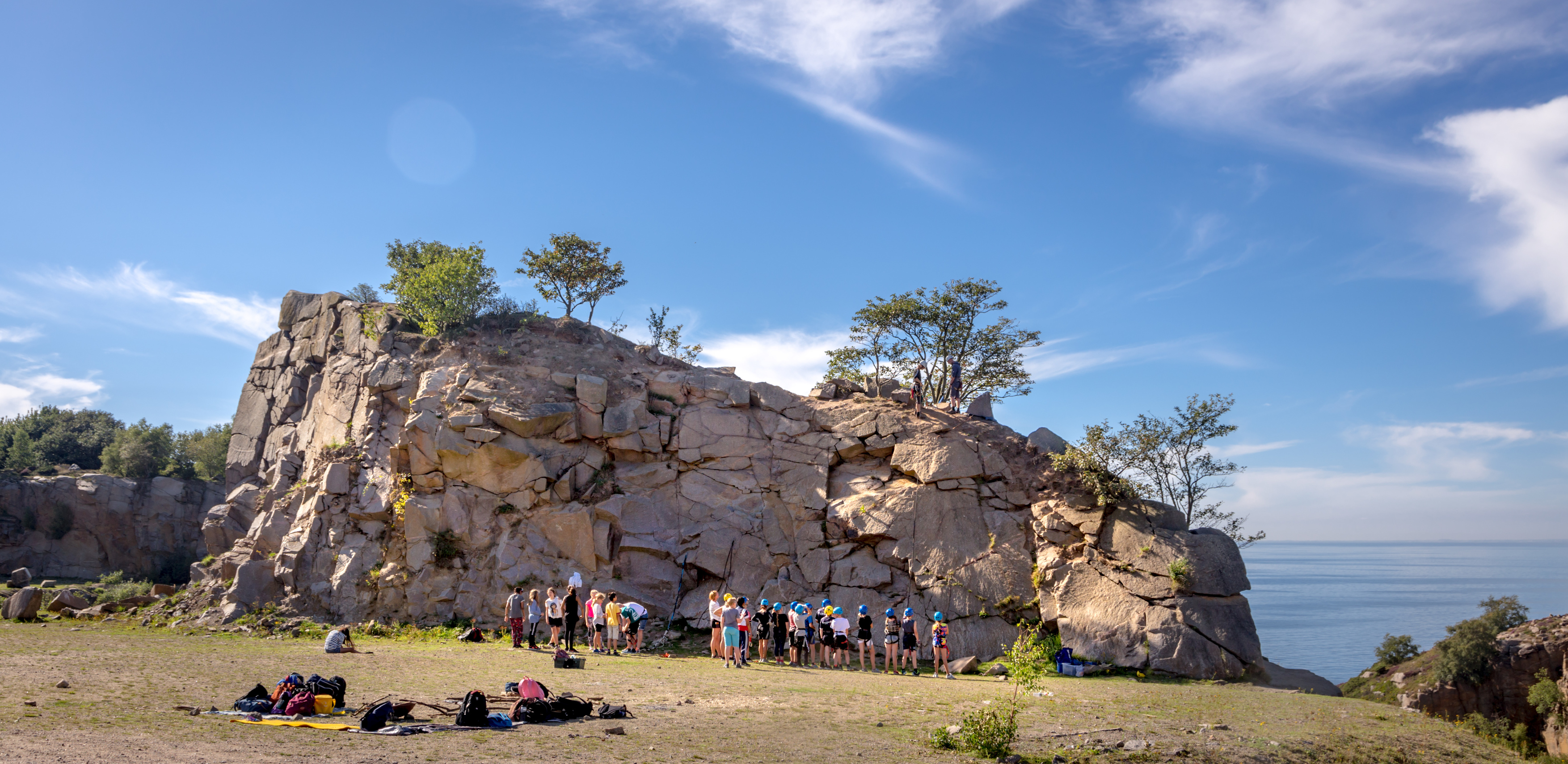 Klippeklatring i Vang Granitbrud