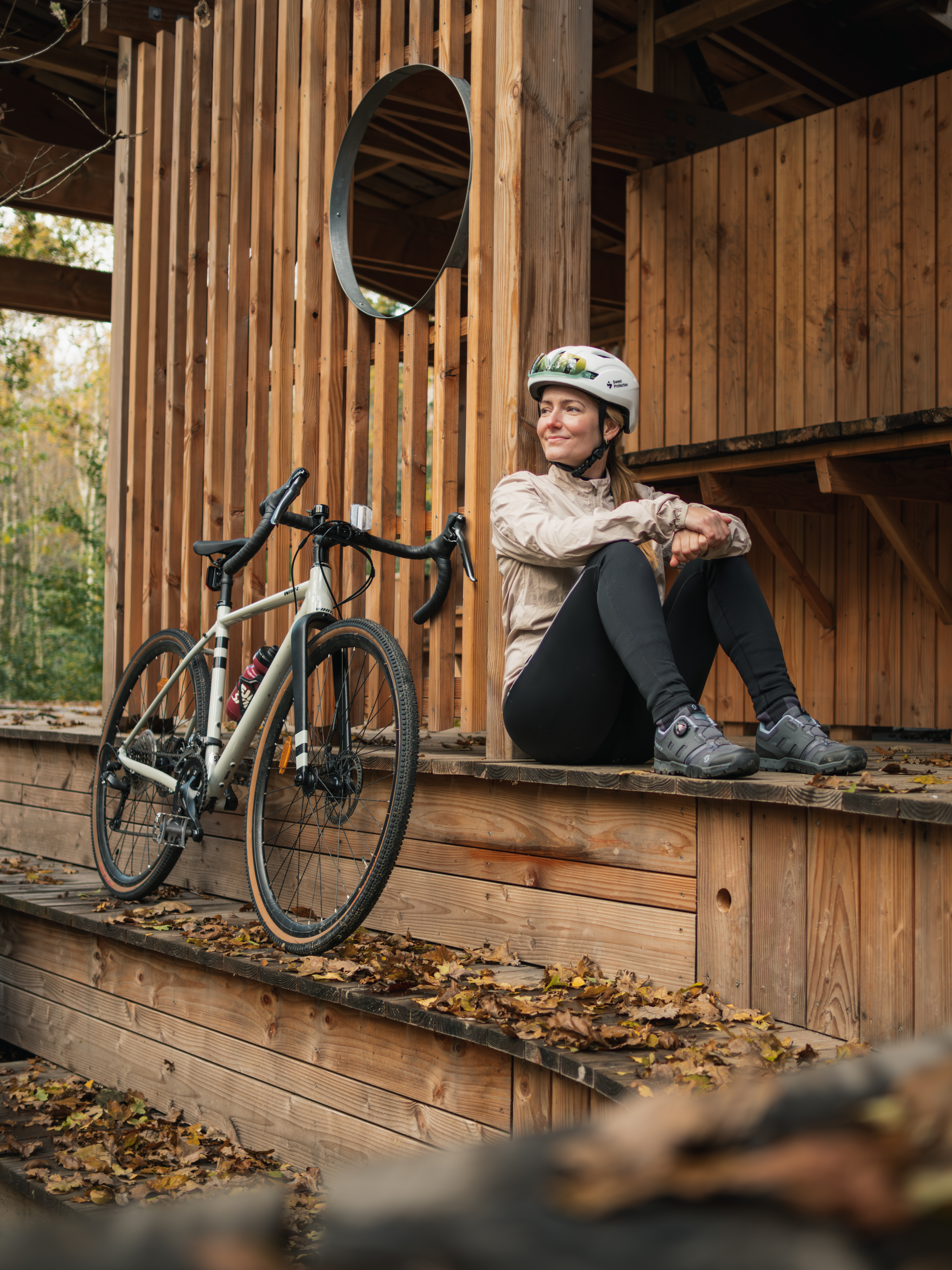 Pause ved Trailcenter Rytterknægten i Almindingen