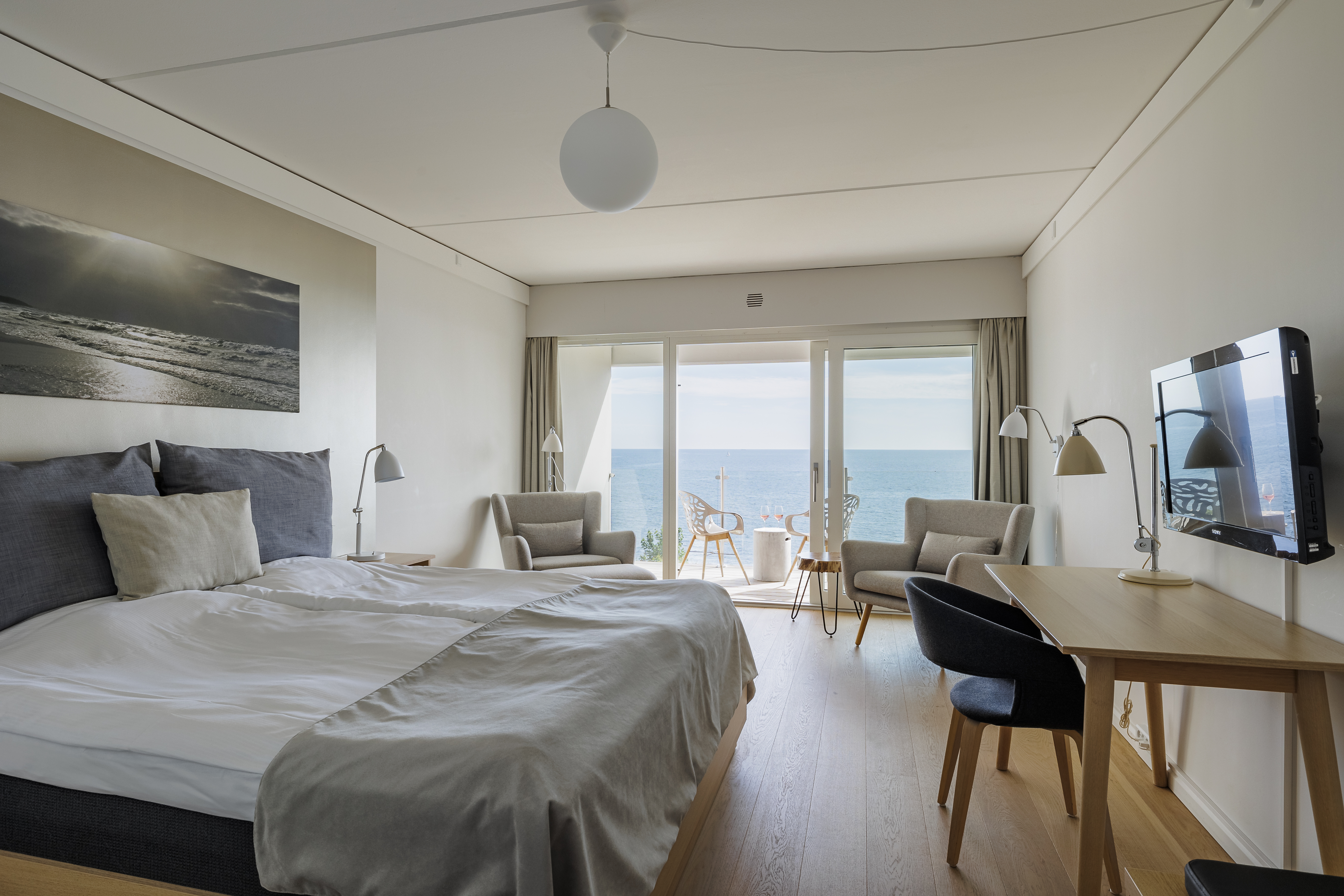 Fredensborg Badehotel værelse med havudsigt