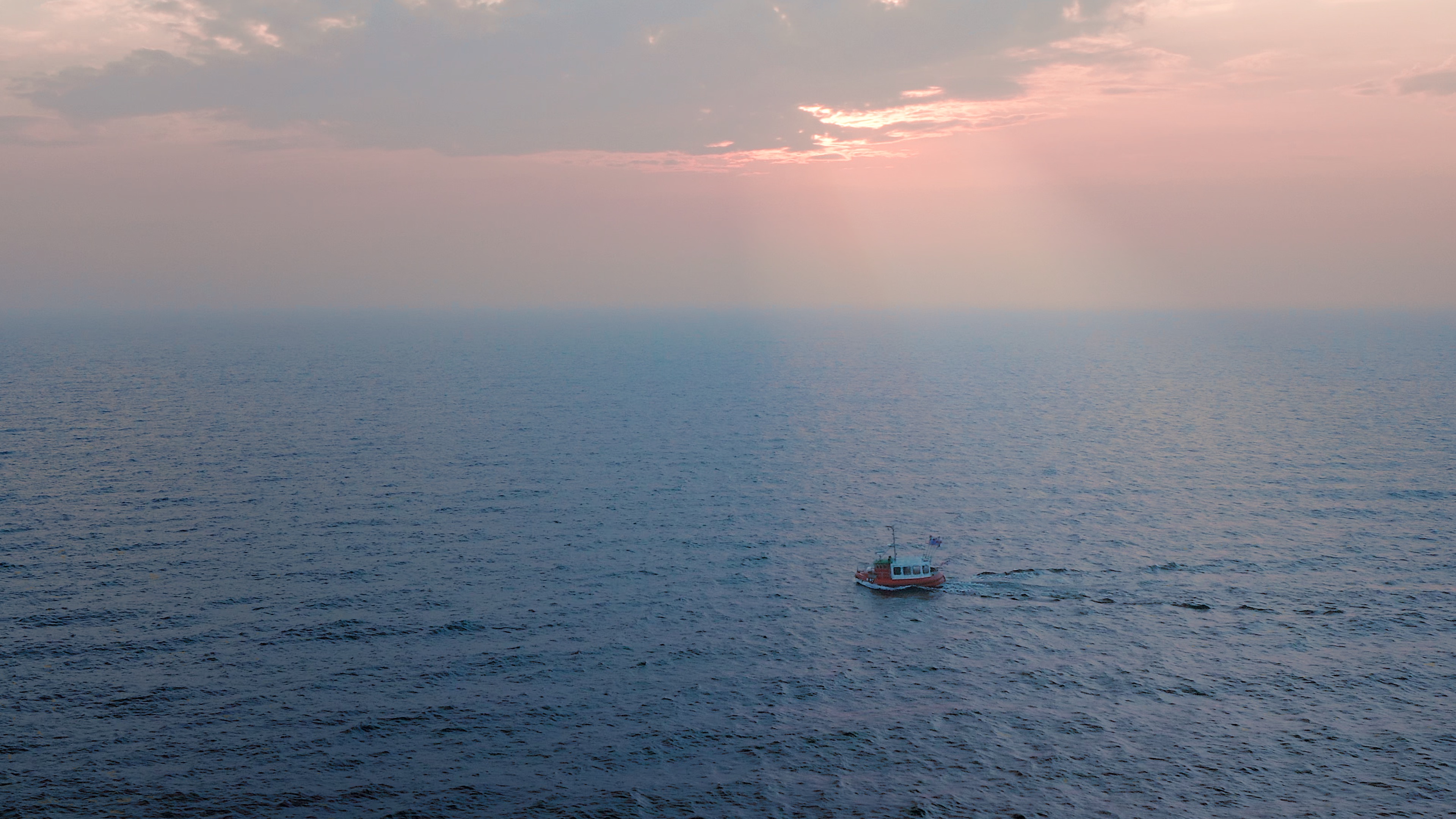 Båd på havet uden for Nexø