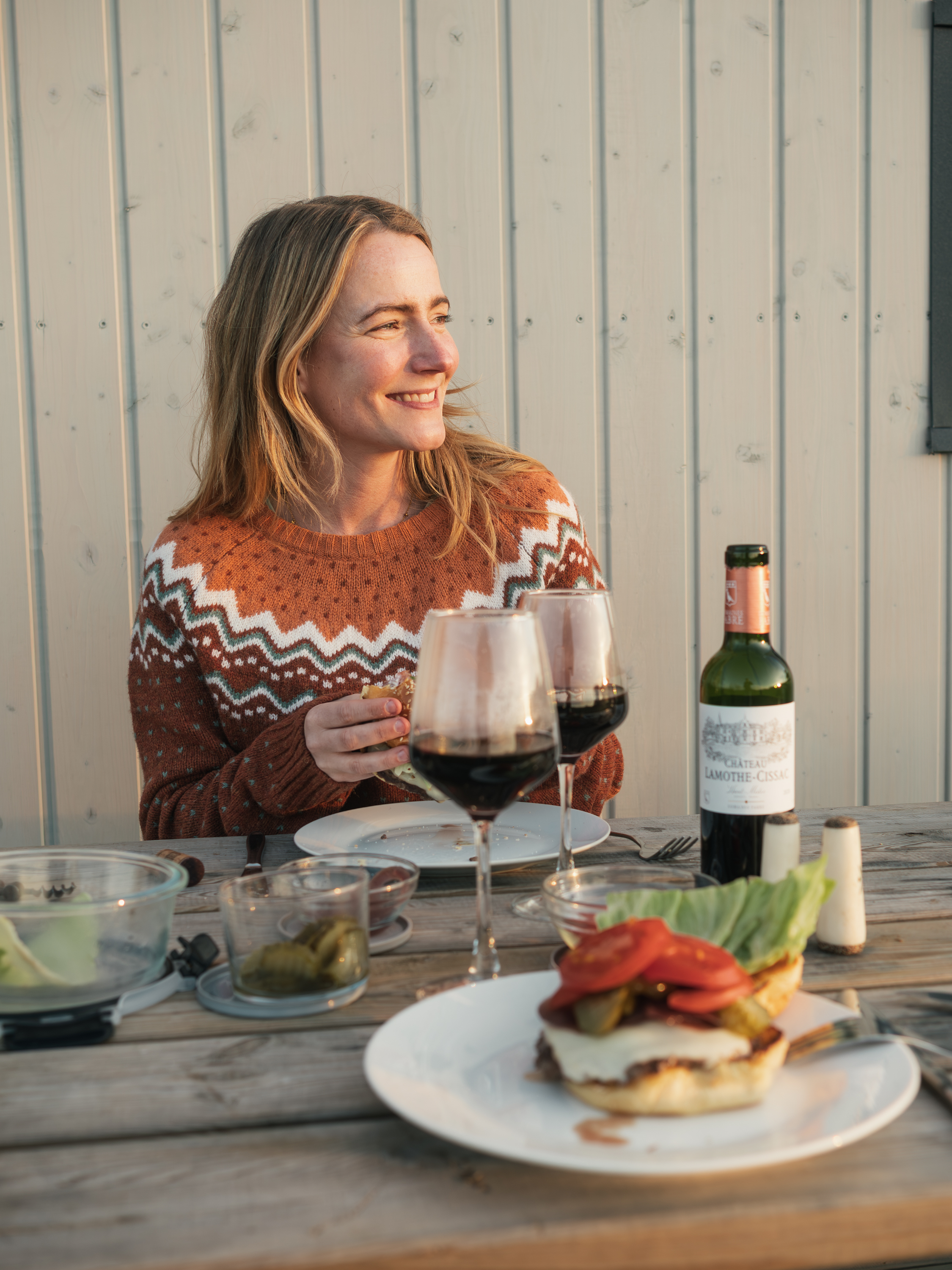Middag foran vores hyggelige Tiny House